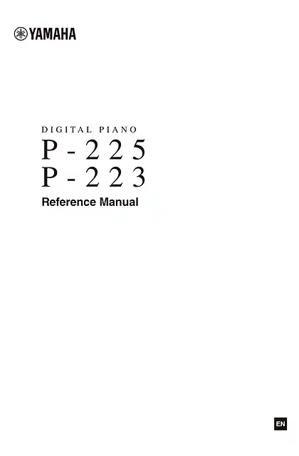 yamaha雅马哈P-225_P-223 Reference Manual